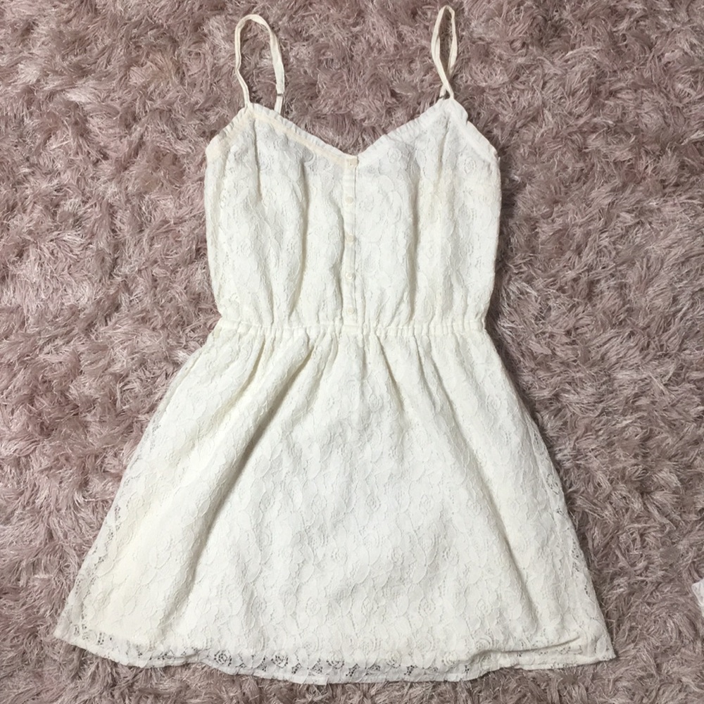 Cream White Lace Abercrombie & Fitch Dress